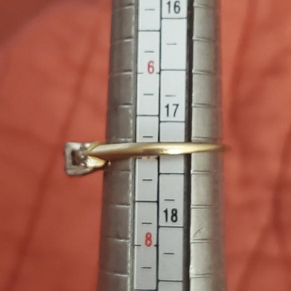 Vintage 14k yg/wg diamond engagement ring - Picture 5 of 6